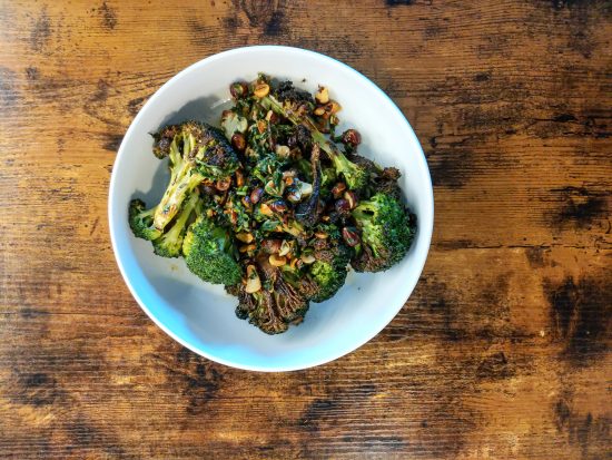 Moody Eater makes... Carla's Pan-Roasted Romanesco with Toasted Nuts. Photo by Charles Malene for MoodyEater™
