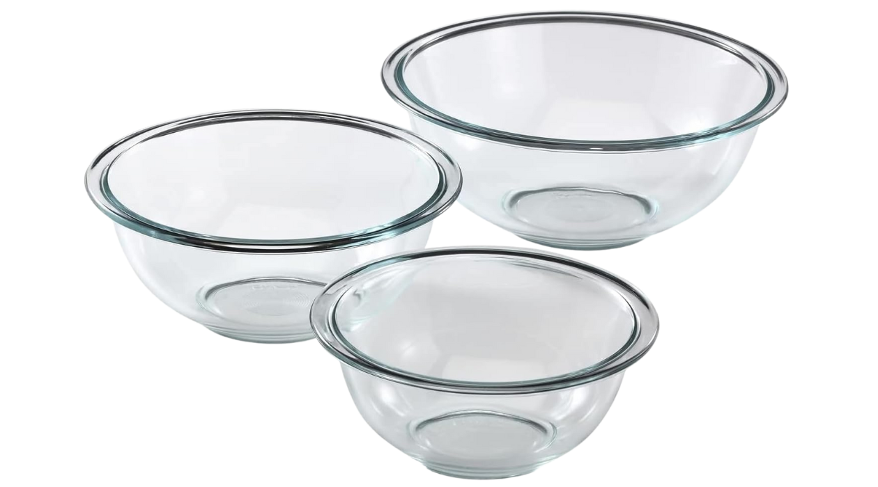 Pyrex Prepware 3-Piece Glass Mixing Bowl Set