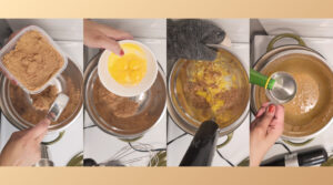 Easy Lemon Curd recipe whisking egg yolks and sugar (steps 1-4). Photo by Charles Malene for MoodyEater™