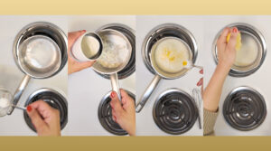 Vegan Lemon Curd recipe (steps 1-4). Photo by Charles Malene for MoodyEater™