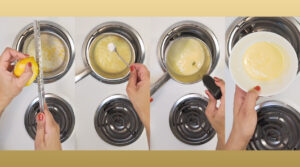Vegan Lemon Curd recipe (steps 5-8). Photo by Charles Malene for MoodyEater™