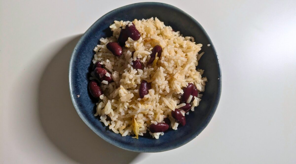 Rice and Peas in bowl. Photo by Charles Malene for MoodyEater™
